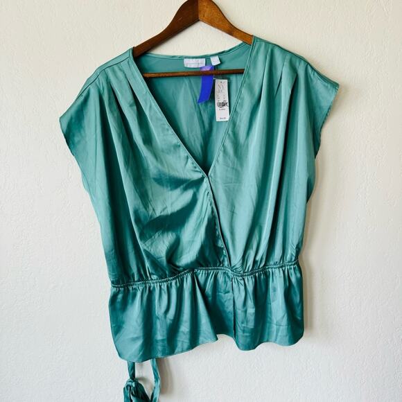 New York & Company Tops - NWT | New York & Company | metallic green blouse